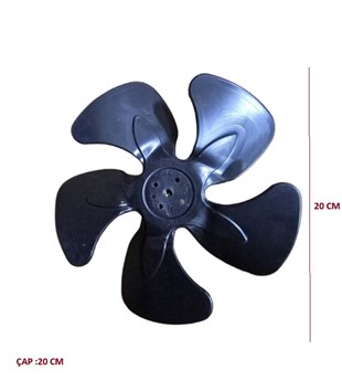 KANAT PERVANE PLASTİK 20CM (SİYAH)