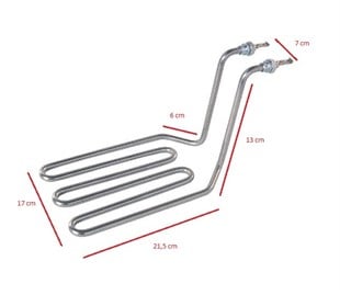 REZİSTANS FRİTÖZ 2700W 22*16CM 8,5MM 220V CR-NI