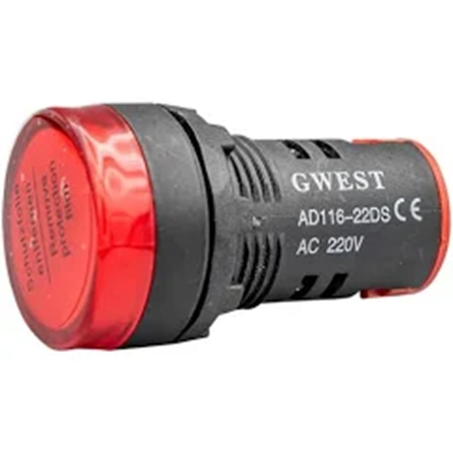 22MM 230V AC LEDLİ SİNYAL LAMBASI KIRMIZI