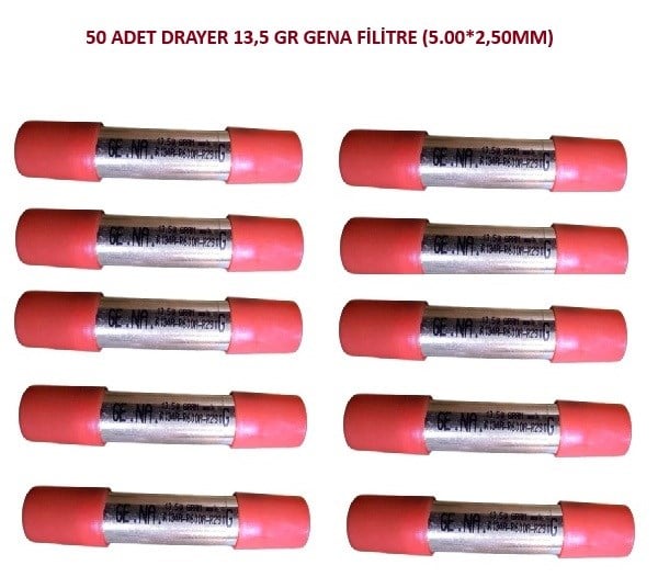 50 ADET DRAYER 13,5 GR GENA FİLİTRE (5.00*2,50MM) 