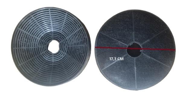 ASPİRATÖR KARBON FİLTRE OVAL 17,3CM (2 Lİ TK) GRİ-SİYAH RENK