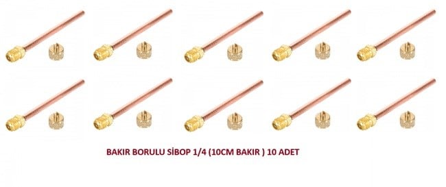 BAKIR BORULU SİBOP 1/4 (10CM BAKIR ) 10 ADET