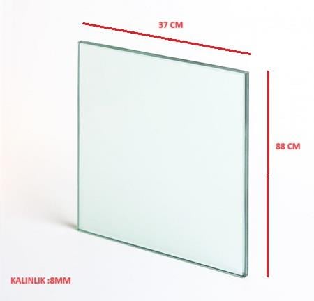 CAM DAMPERLİ 37X88 FIRIN İÇİN 8 MM