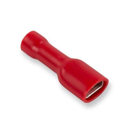 DİŞİ TİP TAM İZOLELİ FASTON TİP KABLO TERMİNALİ (0,50-1,50MM) 6,3MM KIRMIZI (EFFD-1638) 200 ADET