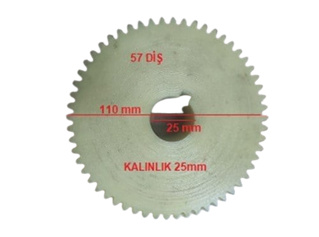 DİŞLİ ET KIYMA MAKİNASI (110X25X25MM/57 DİŞ)