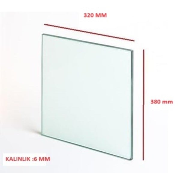 FIRIN CAM DAMPERLİ (320X380X6 MM)