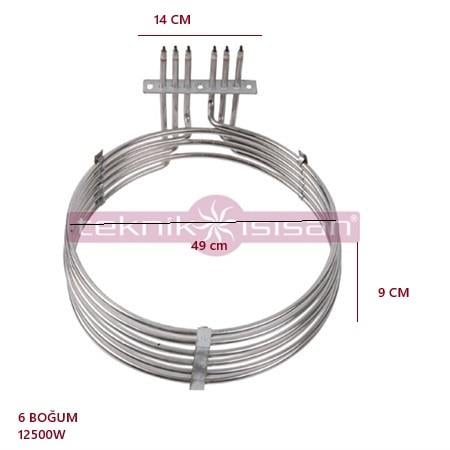 FIRIN REZİSTANS KONVEKSİYONEL 12500W 380V ÇAP:49CM (105432)