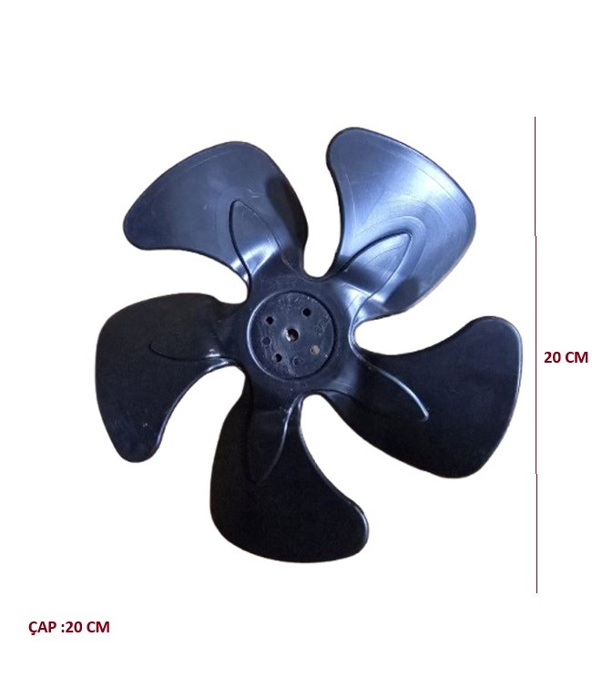 KANAT PERVANE PLASTİK 20CM (SİYAH)