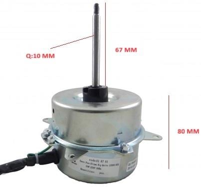 KLİMA DIŞ ÜNİTE FAN MOTORU 24000 BTU 75W 220V