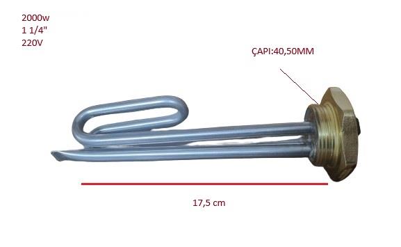 REZİSTANS BÜKÜMLÜ 1 1/4 2000W 17,5CM 8,5MM 220V
