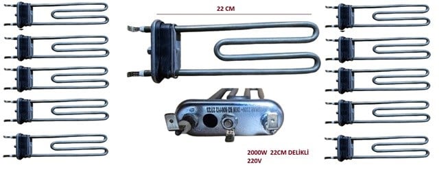 REZİSTANSI DELİKLİ 2000W 22CM AEG-ARÇELİK-BOSCH-VESTEL (10 ADET)