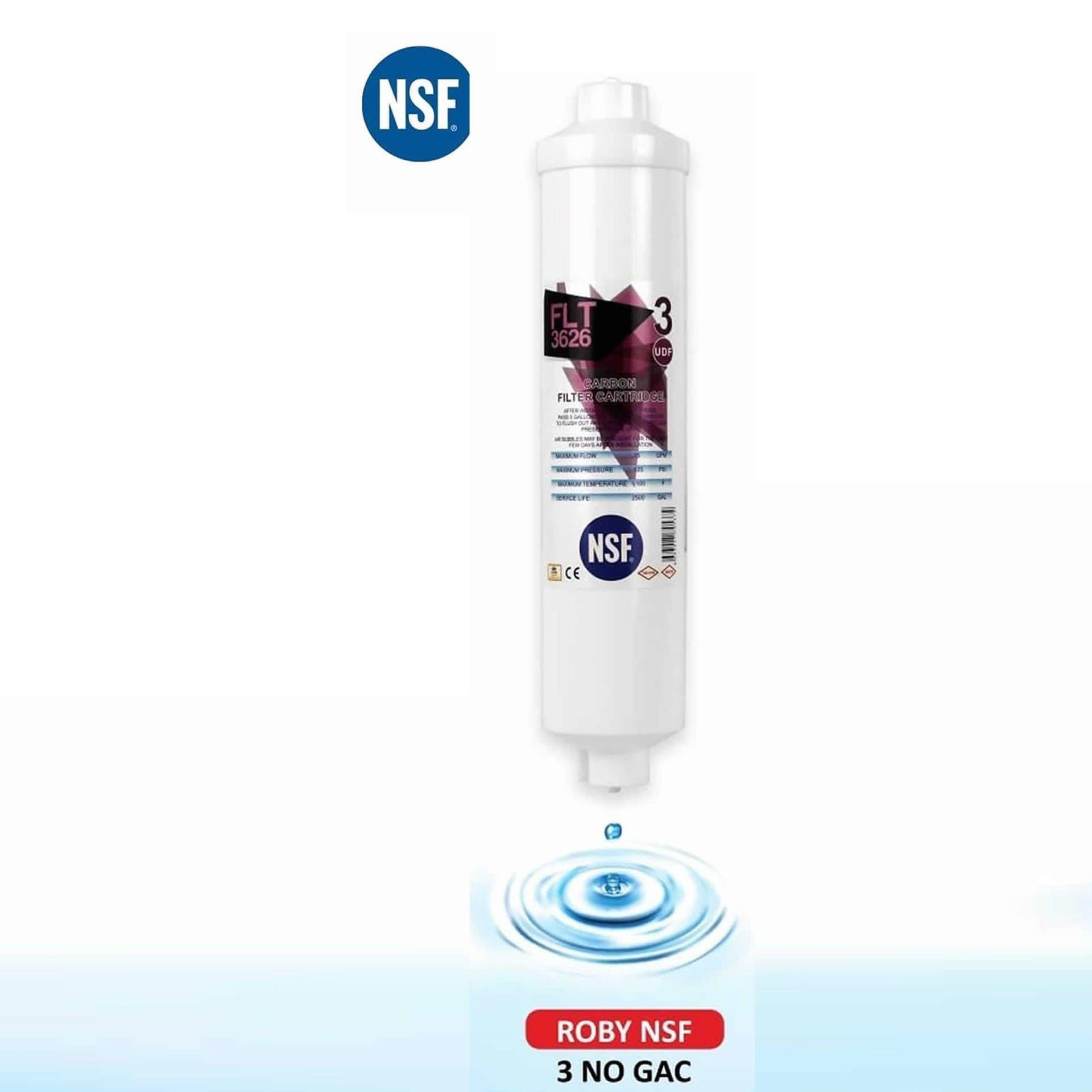 ROBY 12'' İNLİNE KAPALI KASA NSF GAC KARBON FİLTRE 3626 3NO ÇUBUKLU