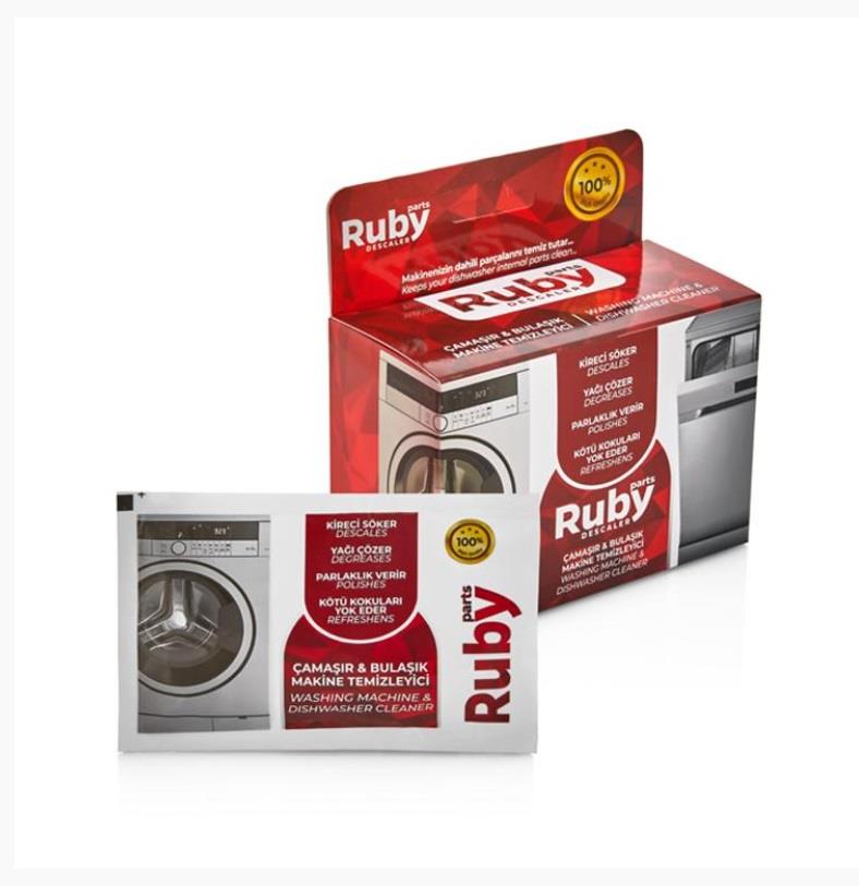 RUBY PARTS ÇAMAŞIR - BULAŞIK MAKİNE TEMİZLEYİCİ 5'Lİ PAKET 40 GR.