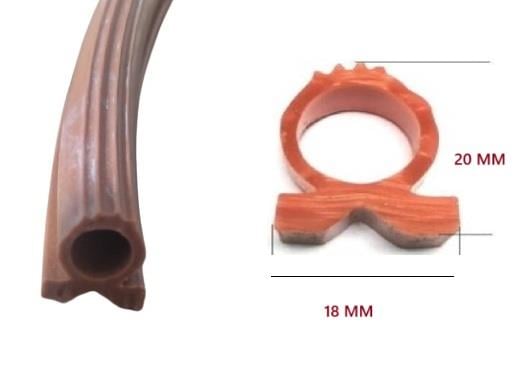 SİLİKONLU FIRIN KAPI CONTASI EKÜR TİPİ (KIRMIZI)