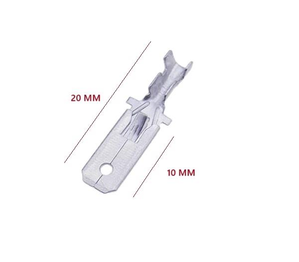 TERMİNAL KISA ERKEK KROM 6,3 MM (PAKET :200 AD)