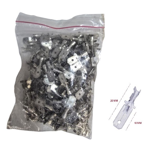 TERMİNAL KISA ERKEK KROM 6,3 MM (PAKET :200 AD)