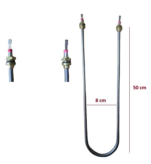 U TİPİ DÜZ 2000W 50CM BENMARİ REZİSTANSI