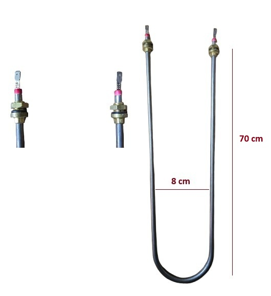 U TİPİ DÜZ 2500W 70CM BENMARİ REZİSTANSI 