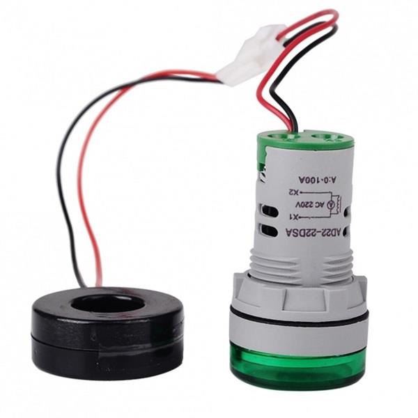 XASL-22K 22mm AMPERMETRE LEDLİ SİNYAL LAMBASI (YEŞİL) 0-100A