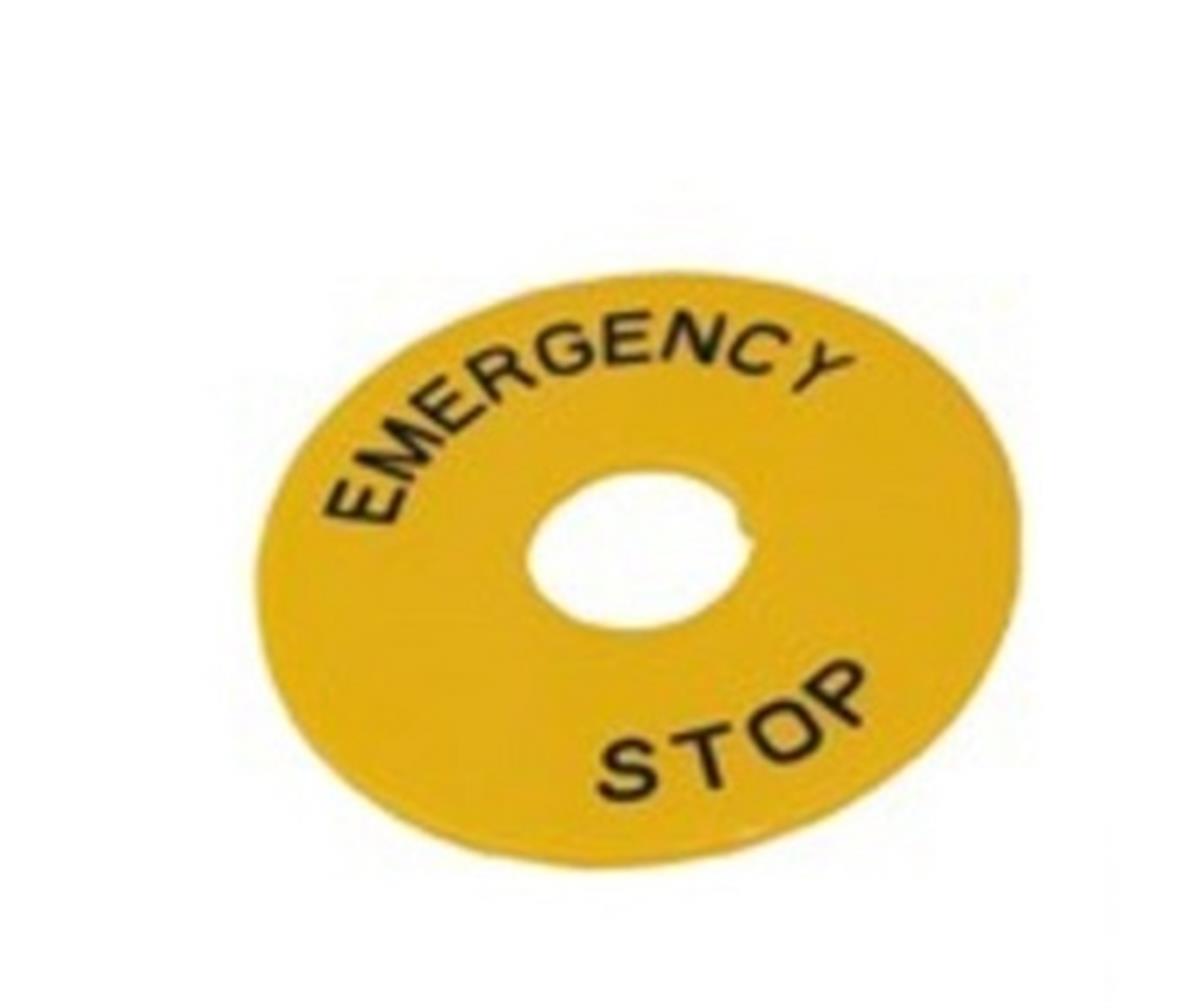 XMB - ETK ACİL STOP ETİKETİ (SARI)