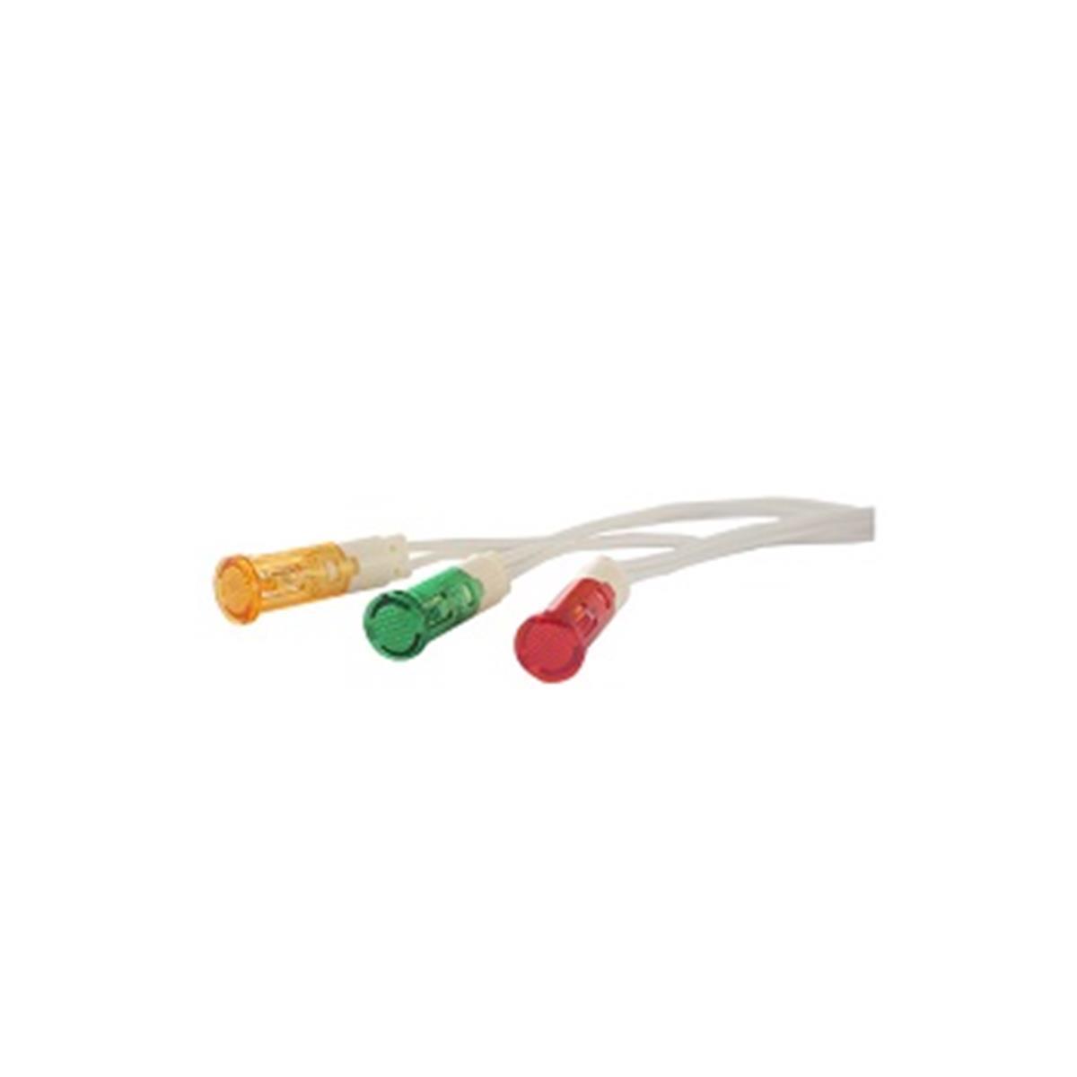 XSL 10MM SARI SİNYAL LAMBASI 220V AC/DC SİLİKON KABLOLU