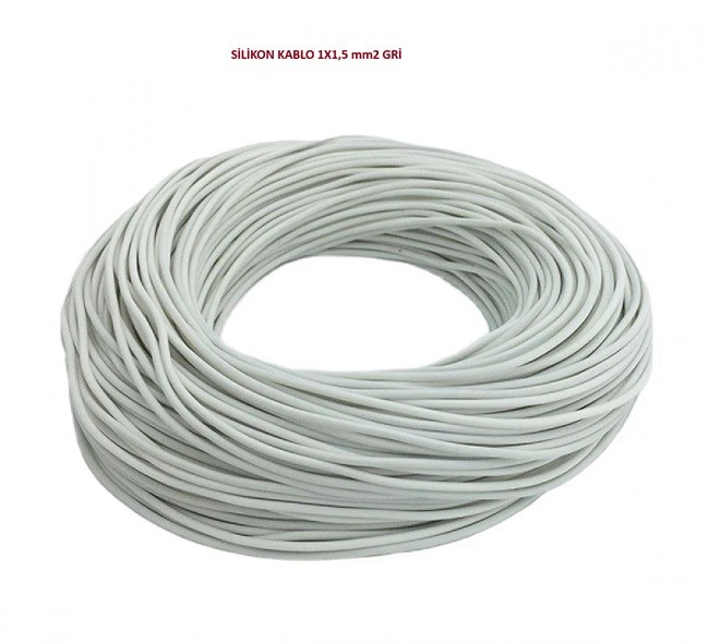 YANMAZ SİLİKON KABLO 1X1,5 mm2 GRİ