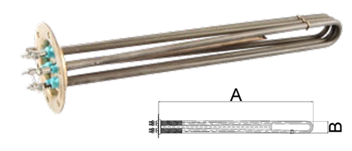 YUVARLAK FLANŞLI KAZAN REZİSTANSI 3X2000W 42CM (F1301)