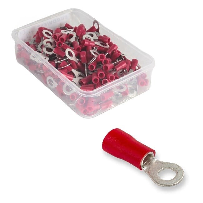 YUVARLAK TİP İZOLELİ KABLO UÇU (M6/0,5-1,5mm) KIRMIZI (ERU - 601) 200 ADET