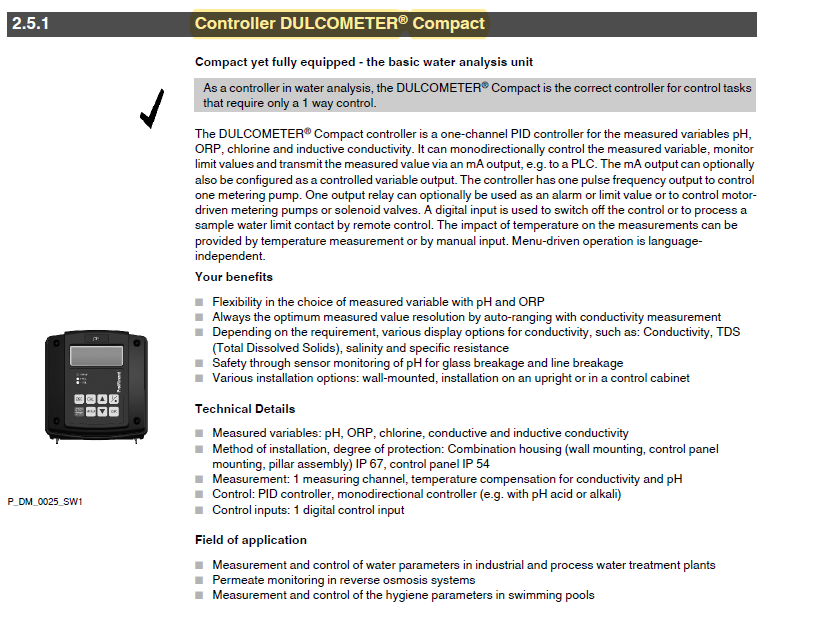 Prominent DCCAW006PR0010EN Kontrol Paneli