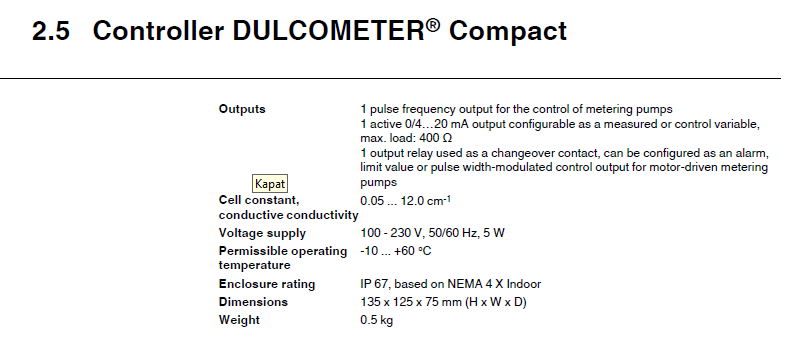 Prominent DCCAW006PR0010EN Kontrol Paneli