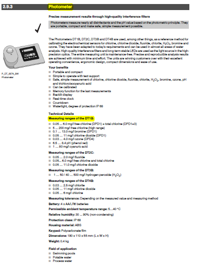 Prominent Photometer Dulcotest DT1B