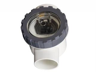 Gemaş PVC Çalpara Çekvalf - Şeffaf Kapaklı ve Yaylı - 63 mm