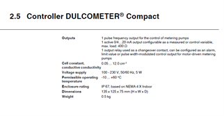 Dulcometer DCCAW006L30010EN