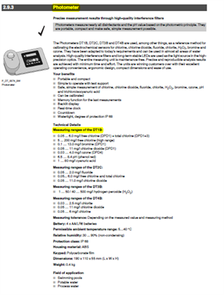 Prominent Photometer Dulcotest DT1B