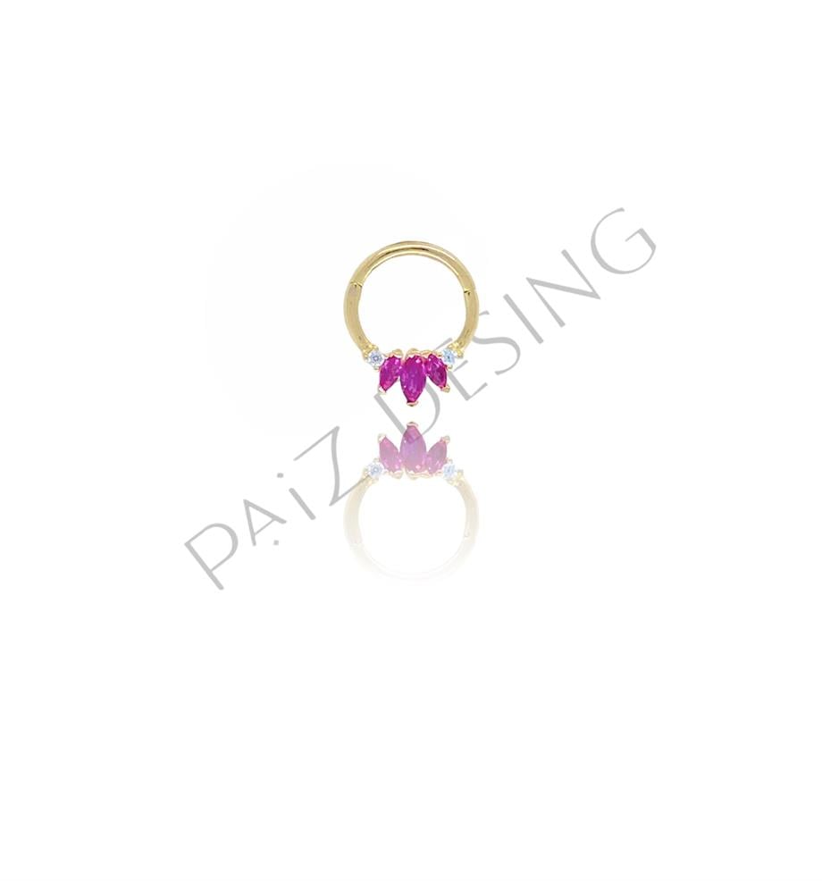 Paiz14 K Altın Halka Piercing