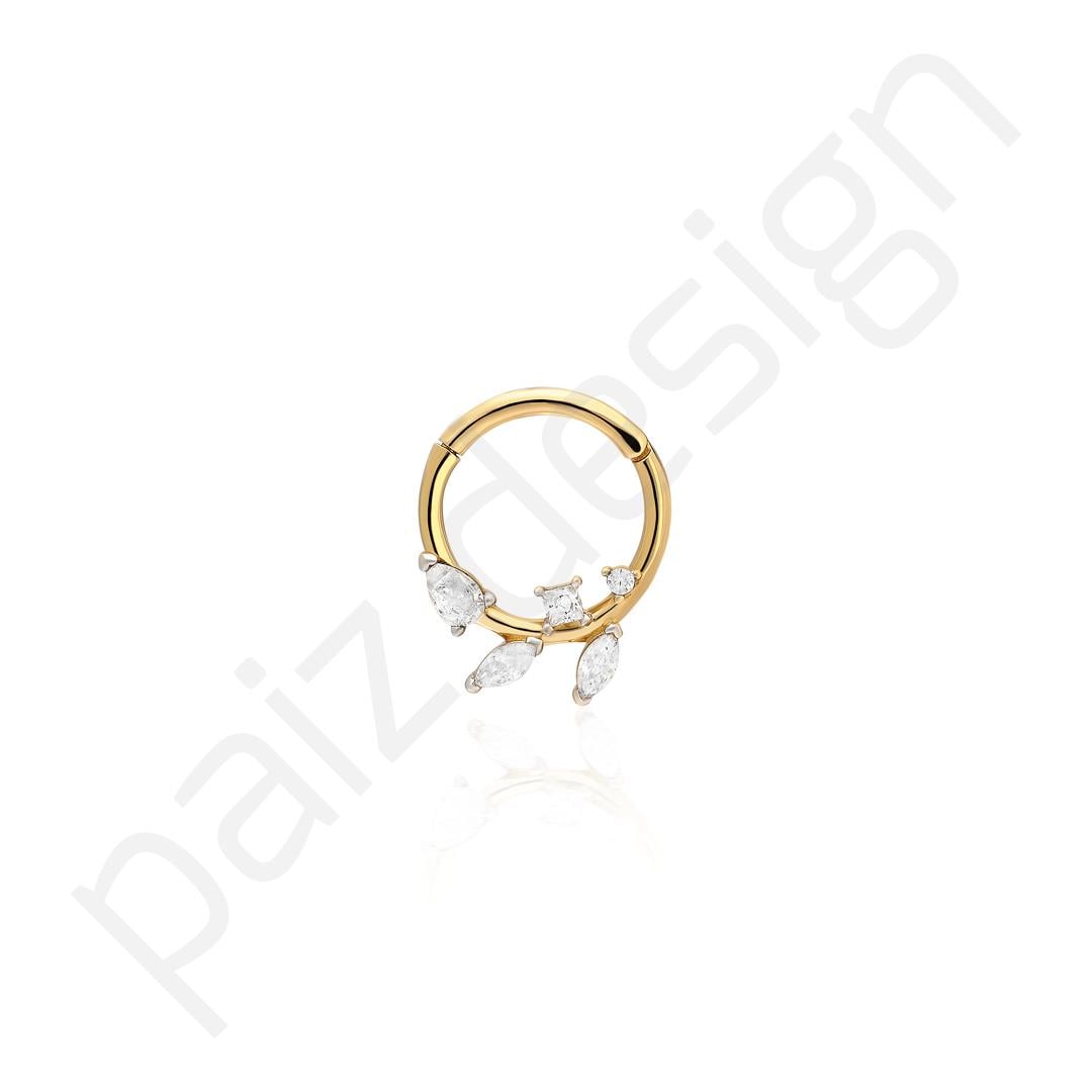 Paiz14 K Altın Halka Piercing