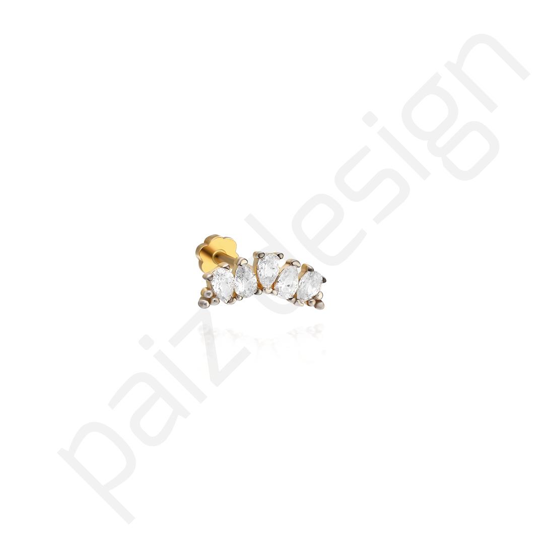Paiz14 K Altın Piercing