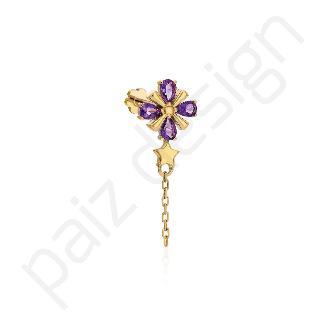 Paiz14 K Altın Piercing