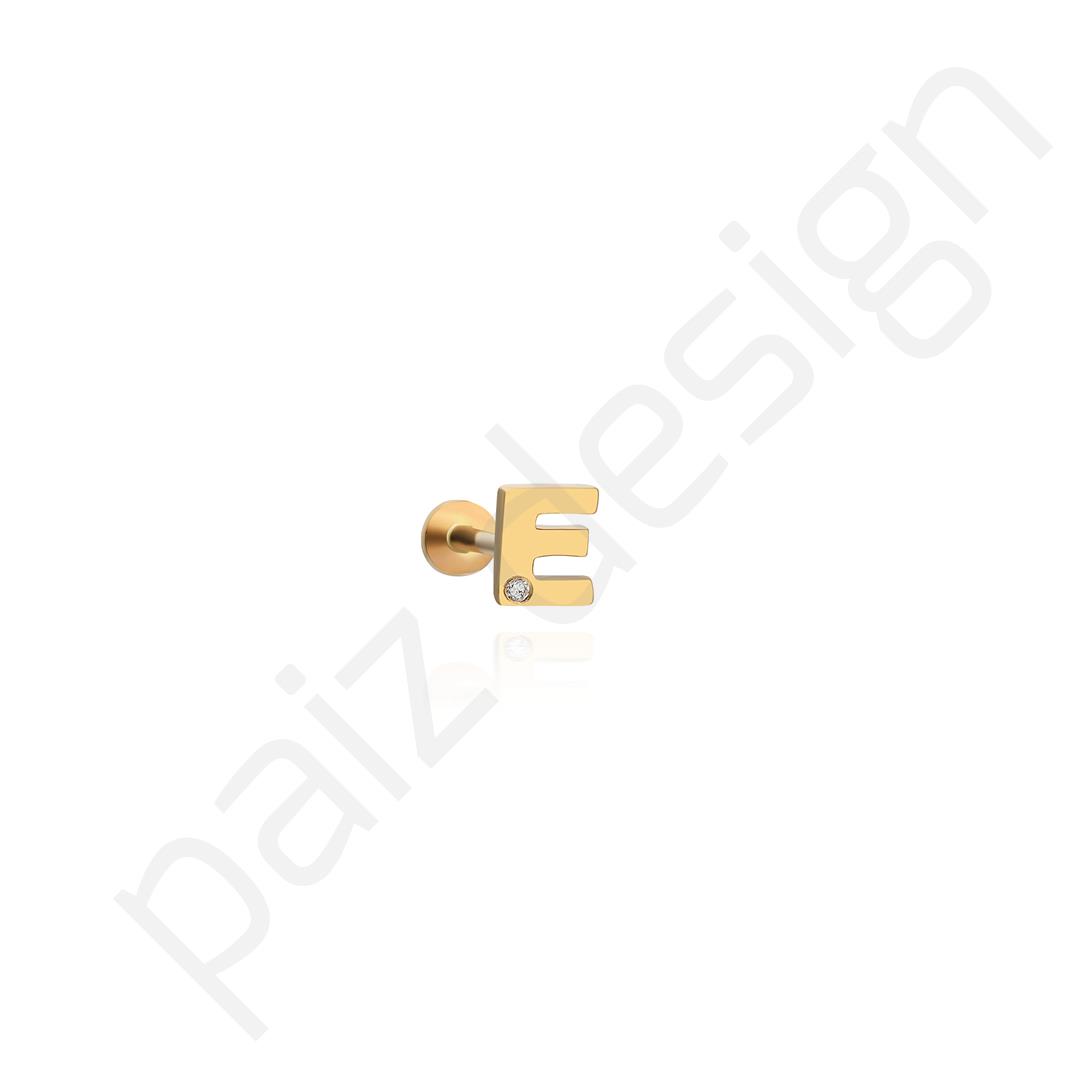Paiz14 K Altın Pırlanta Piercing
