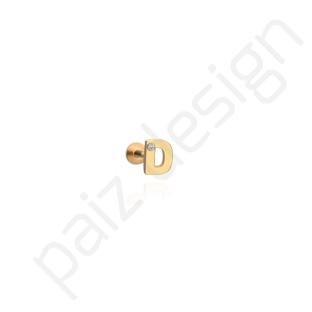 Paiz14 K Altın Pırlanta Piercing