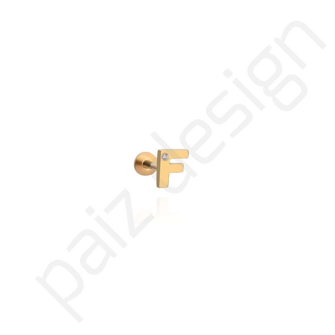 Paiz14 K Altın Pırlanta Piercing