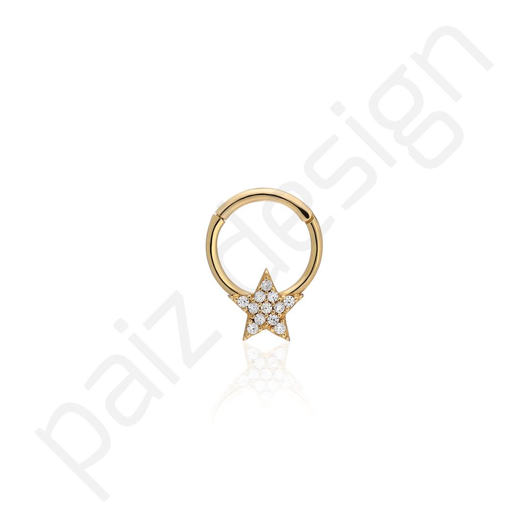 Paiz14K Altın Halka Piercing 