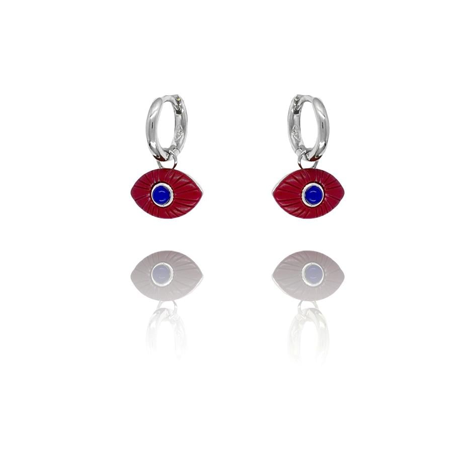 Paizİthal Silver Kırmızı Göz Küpe