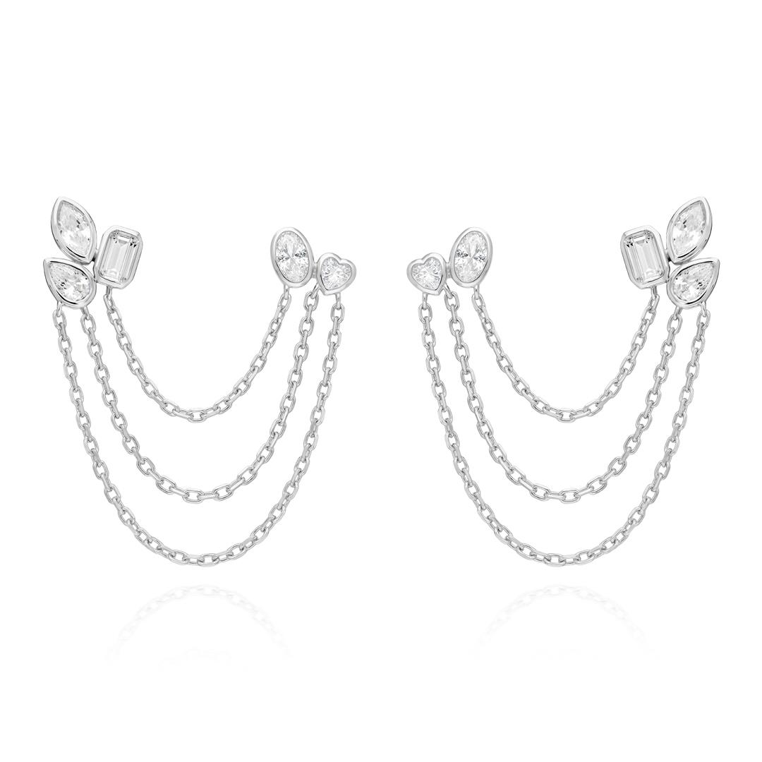 PaizSilver Damla Taşlı Küpe 