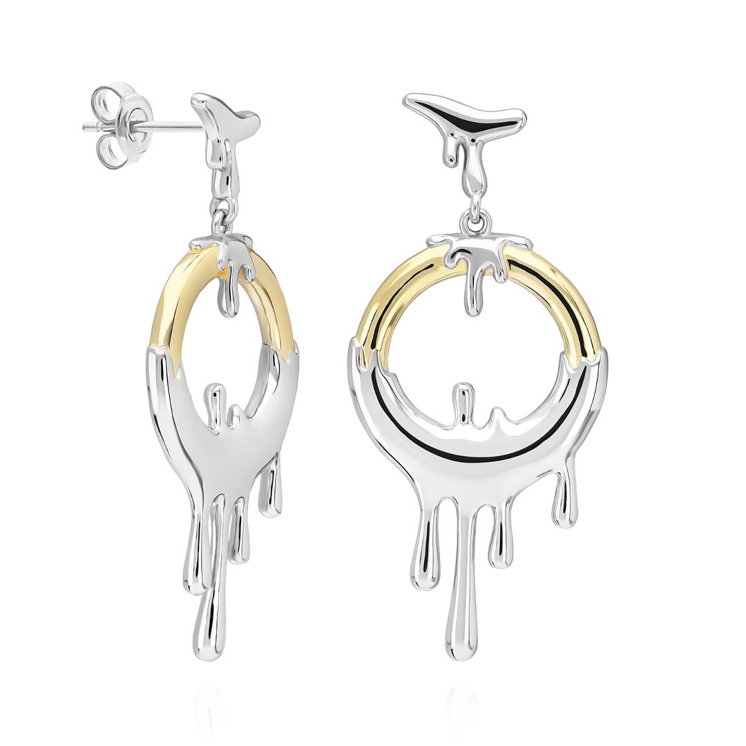 PaizSilver Gold Yuvarlak Küpe