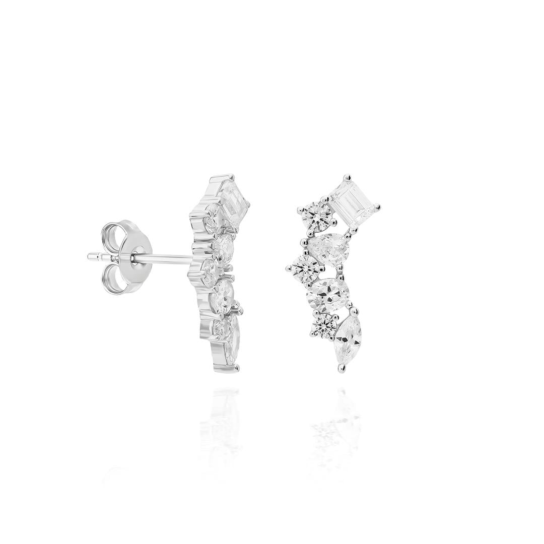 PaizSilver Karışık Taşlı Küpe 