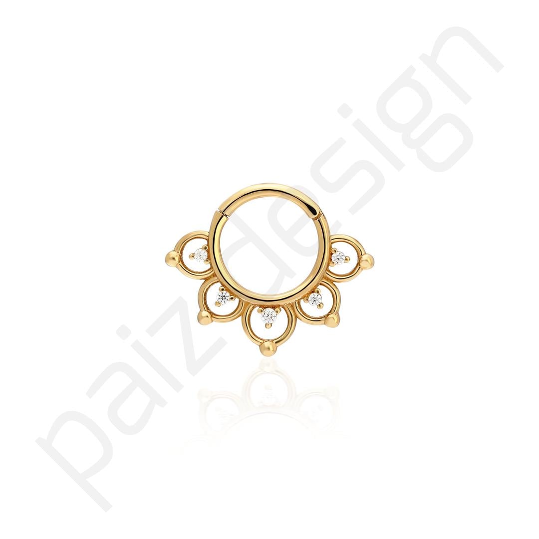 Paiz14 K Altın Halka Piercing