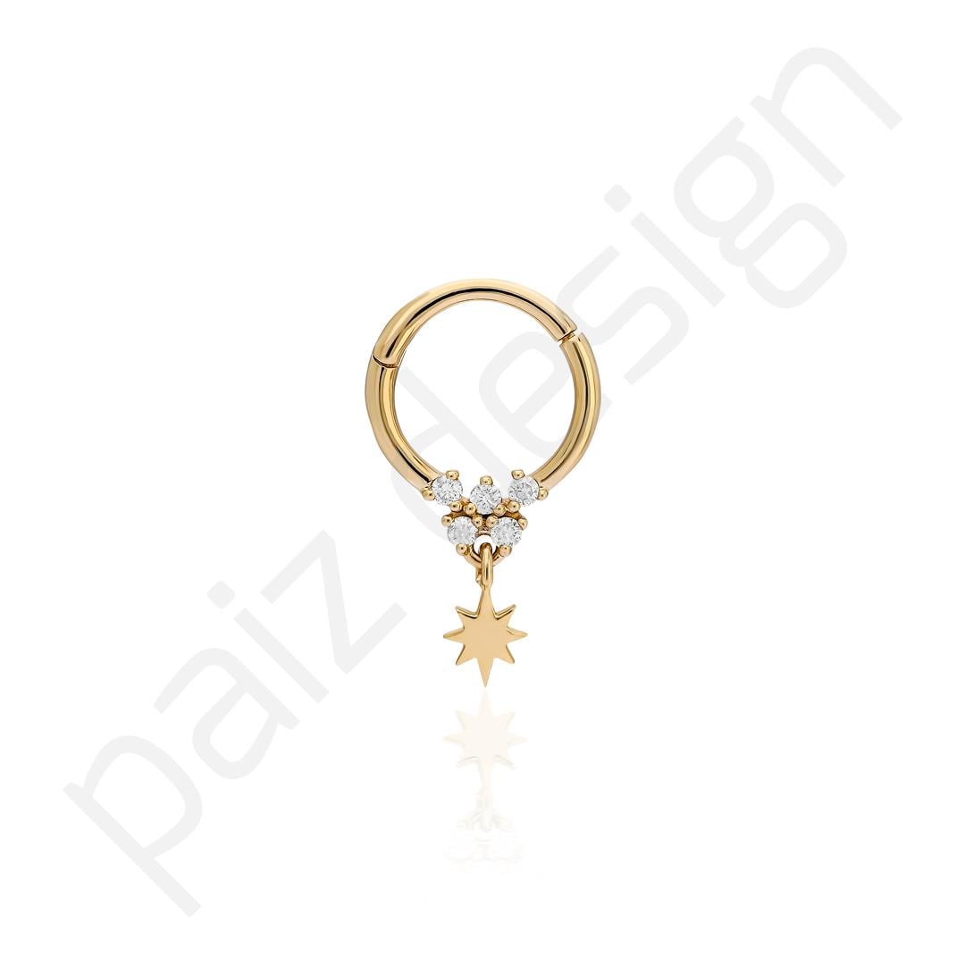 Paiz14 K Altın Halka Piercing
