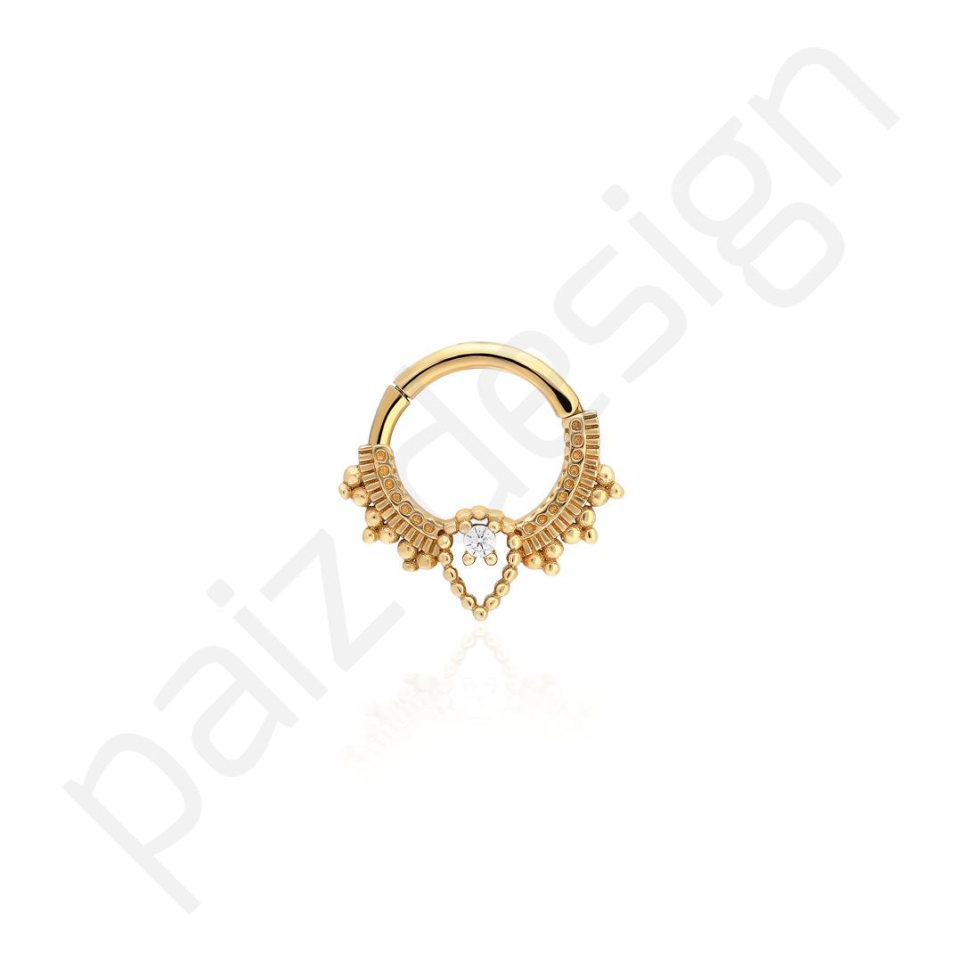 Paiz14 K Altın Halka Piercing