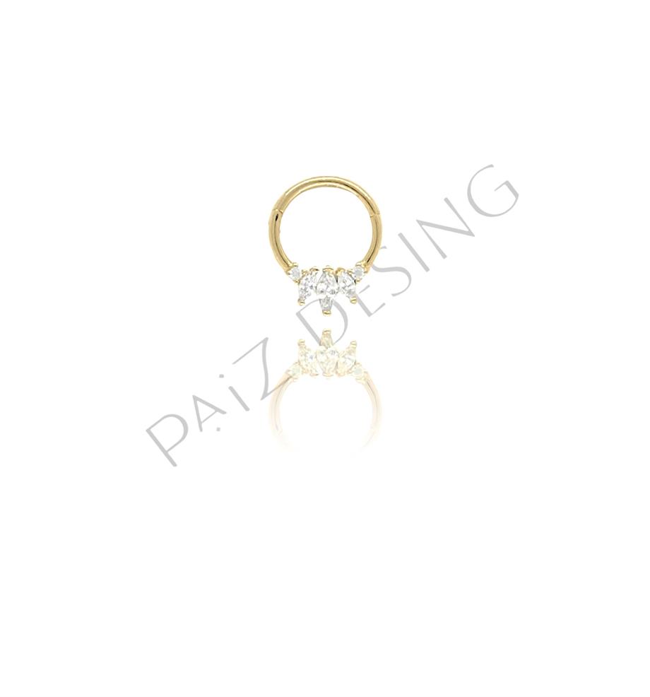 Paiz14 K Altın Halka Piercing